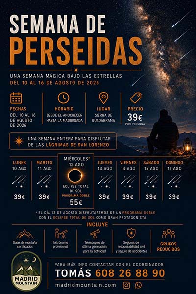 actividades especiales eclipse - Madrid Mountain